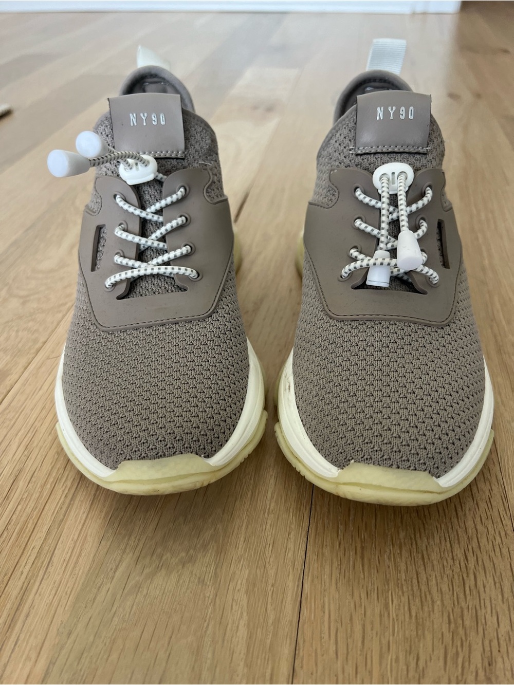 Steve Madden Taupe Knit Sneakers